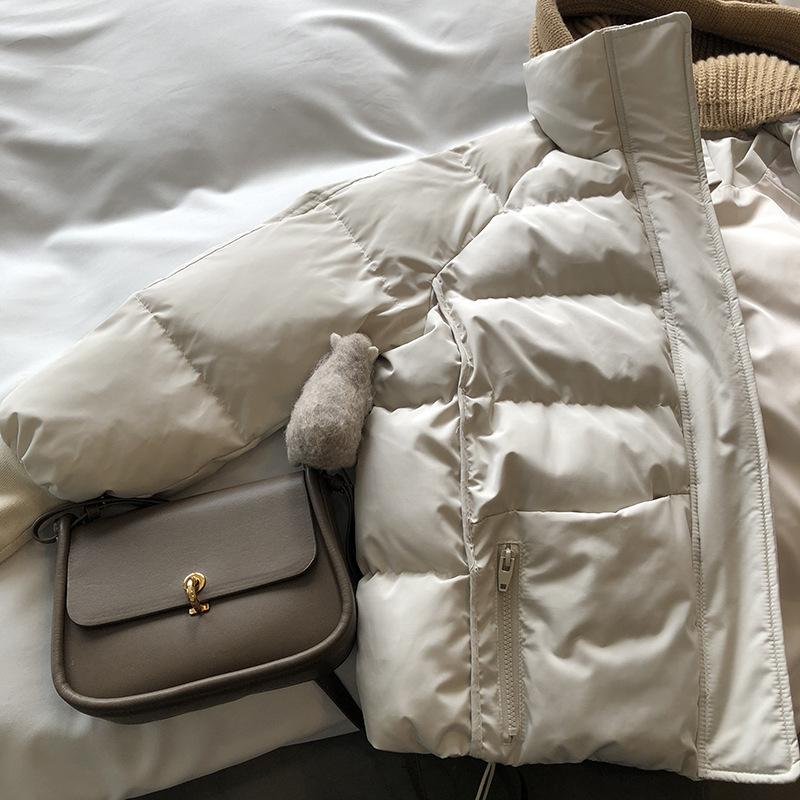 Женский зимний осенний пуховик, вязаный воротник с капюшоном, короткое однобортное пальто, парка в консервативном стиле, женская шикарная верхняя одежда, женская