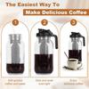 Cold Brew Coffee Maker 32oz/64oz Glass Pitcher with Stainless Steel Filter Wide Mouth