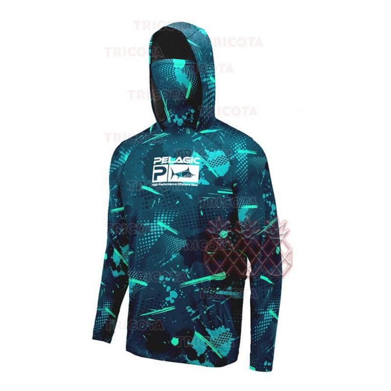 Quick-Dry Fishing Shirt With UPF 50 Sun Protection Dust-Resistant Face Cover Outdoor Angling Cycling Activities