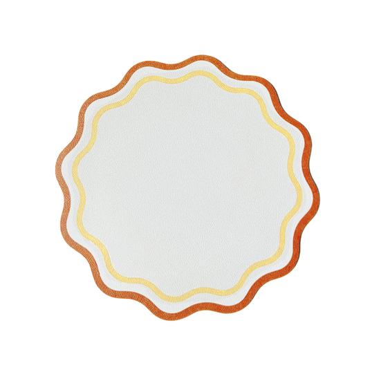 Салфетка из искусственной кожи с фестончатым краем, термостойкая, нескользящая, с теплоизоляцией, водонепроницаемая, для защиты и украшения обеденного стола, подставка, кухонные принадлежности