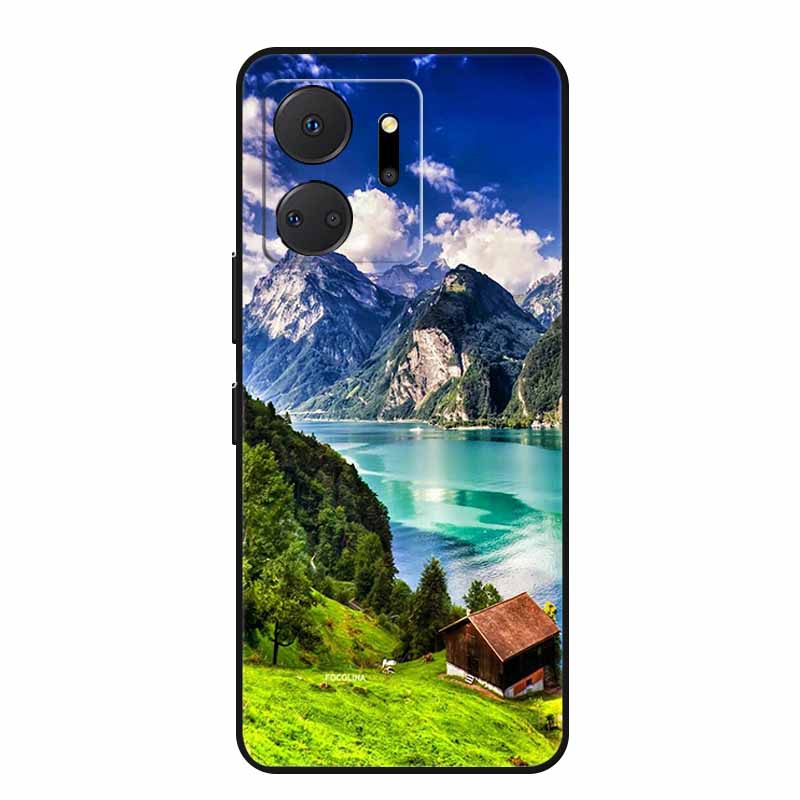 Чехол для телефона Honor X7a Задняя крышка Чехол X 7 a Coque Ударопрочный Черный Силикон Мягкий Funda Для Honor Play 7T 7 T Чехол Play7T Capa