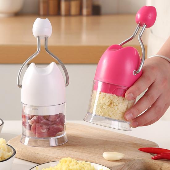 Ручной измельчитель чеснока Лезвия из нержавеющей стали Легкий измельчитель чеснока Безопасный для мытья в посудомоечной машине Кухонный инструмент