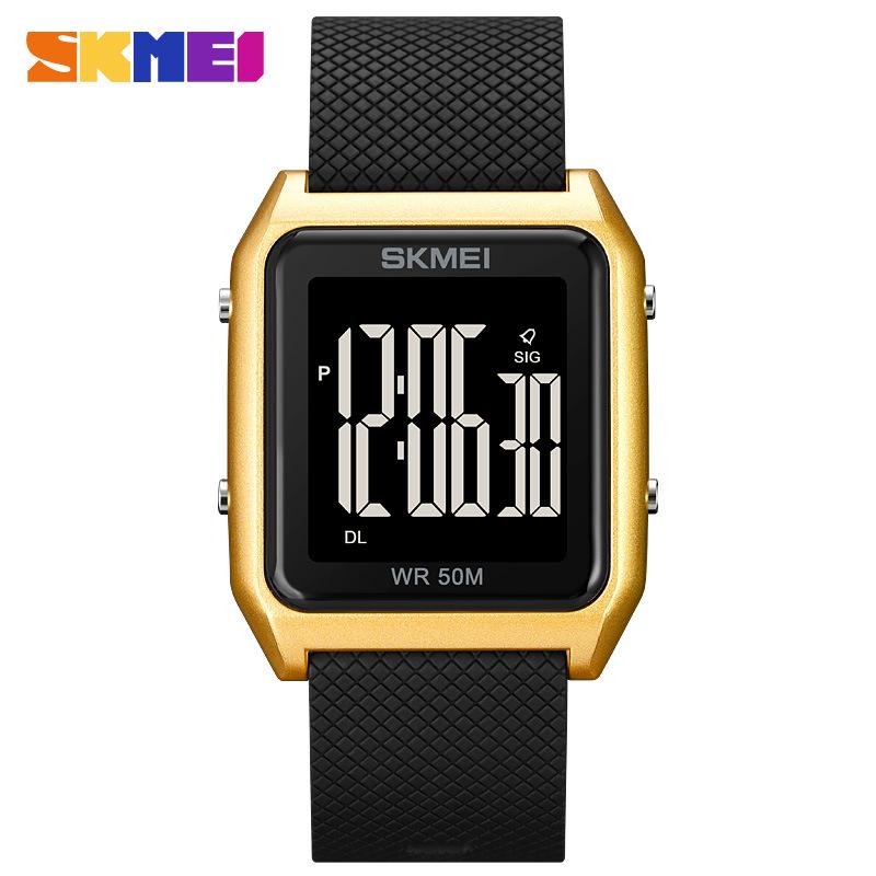 Moment Beauty Fashion Многофункциональные студенческие спортивные часы Водонепроницаемые квадратные часы Модные мужские и женские подростковые электронные часы