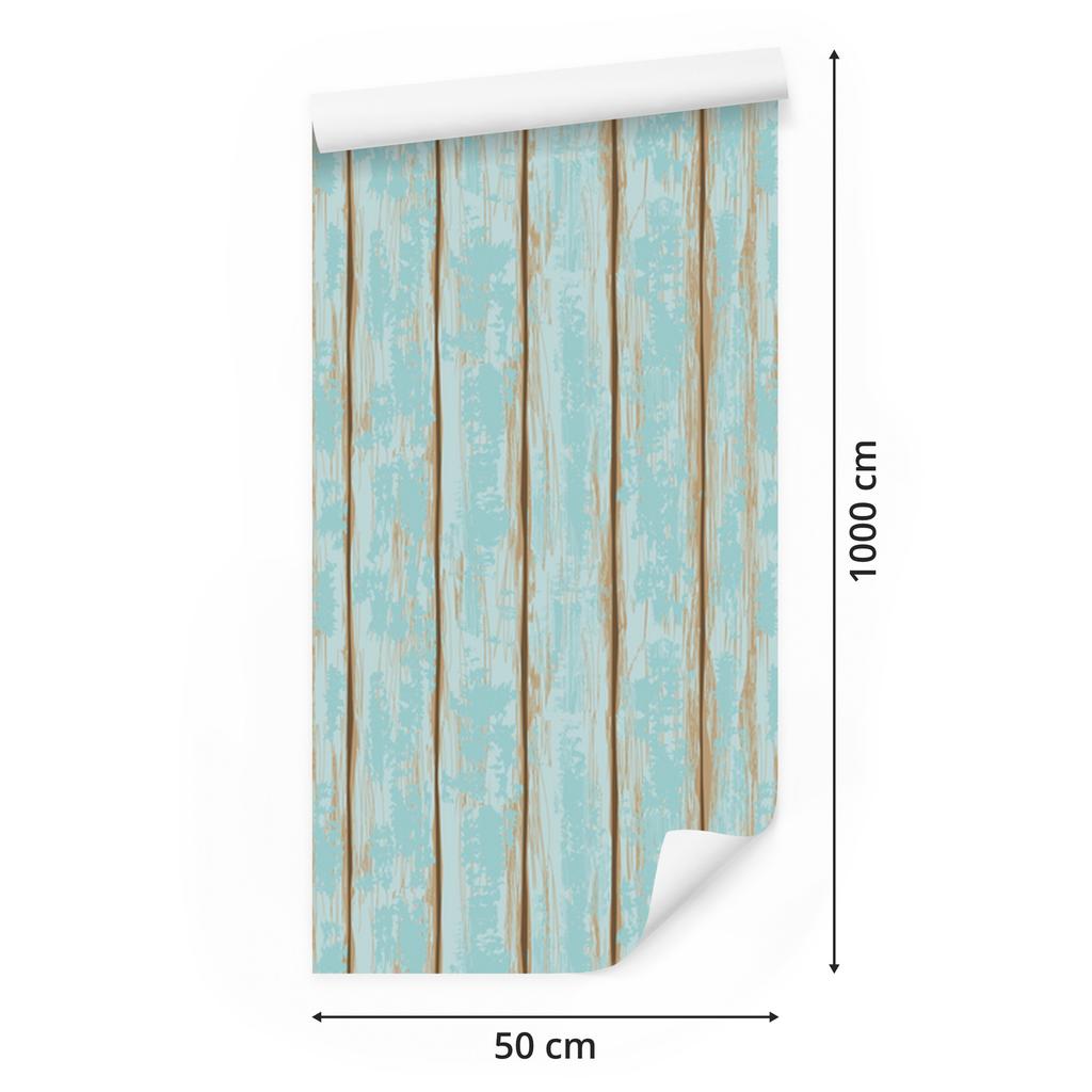 Wallpaper Colorful wood wooden boards with used and look 50x1000