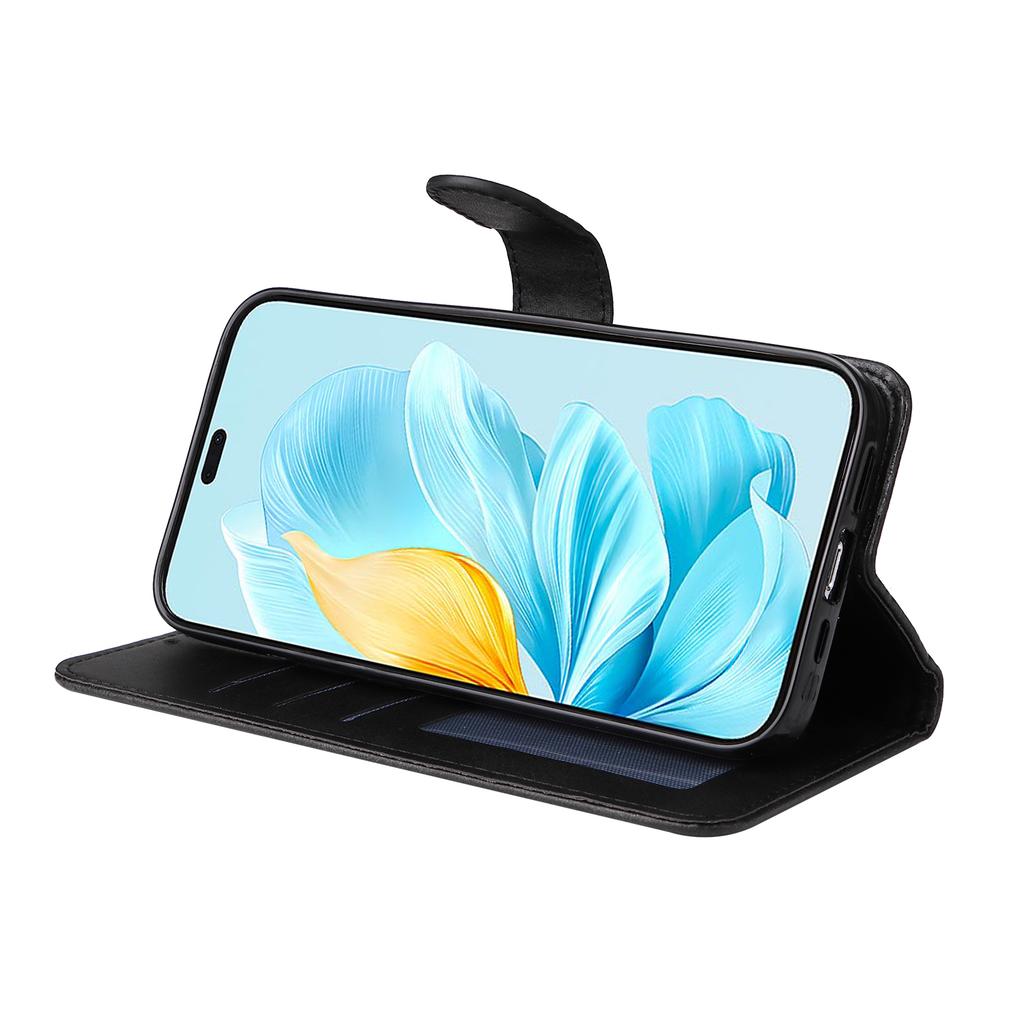 For Honor 200 Lite Case Calf Texture Leather Wallet Card Slots Magnetic Buckle Phone Cover