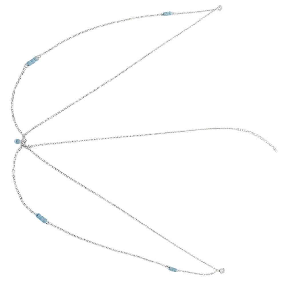 Bohemian ethnic style belly dance headgear hair beads, simple turquoise head chain hair accessories