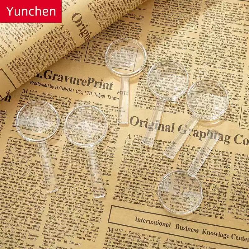 8~12pcs Magnifying Glass Handheld Transparent 9cm School Physics Teaching Tools Outdoor Use Scientific Supplies Portable TMZ
