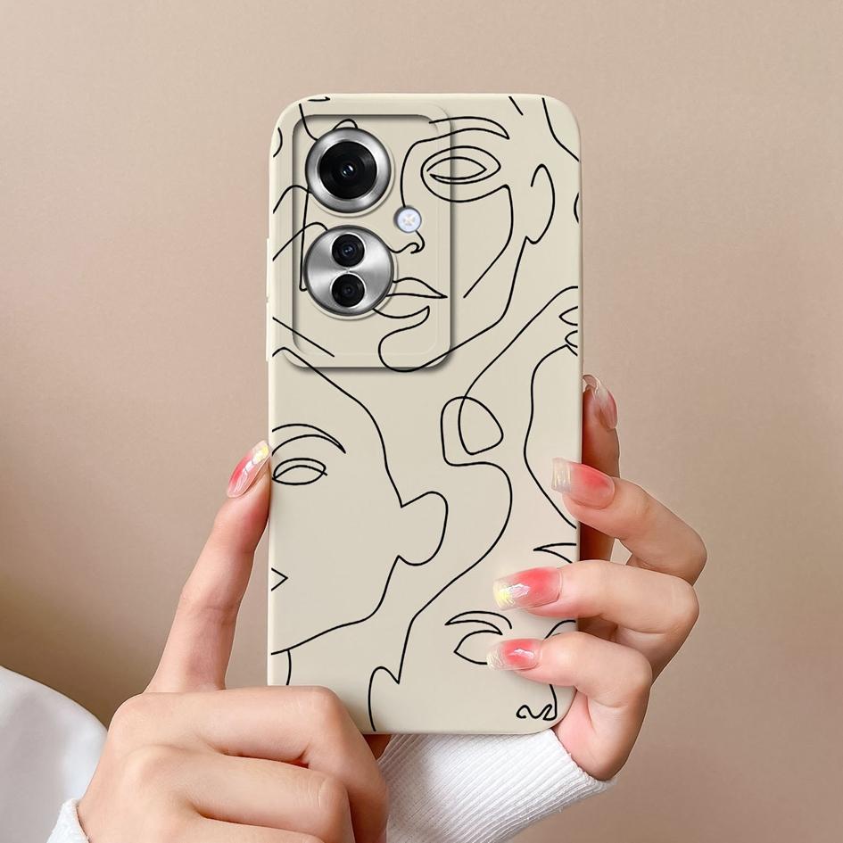 Задние чехлы для OPPO A2M Realme 12 Lite A59 A1i A60 Reno11 F Capas Популярные черно-белые силиконовые мягкие сумки с леопардовым принтом для OPPO