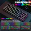 V900 61-клавишная мини-механическая клавиатура, синие переключатели, RGB-подсветка, портативная для игр