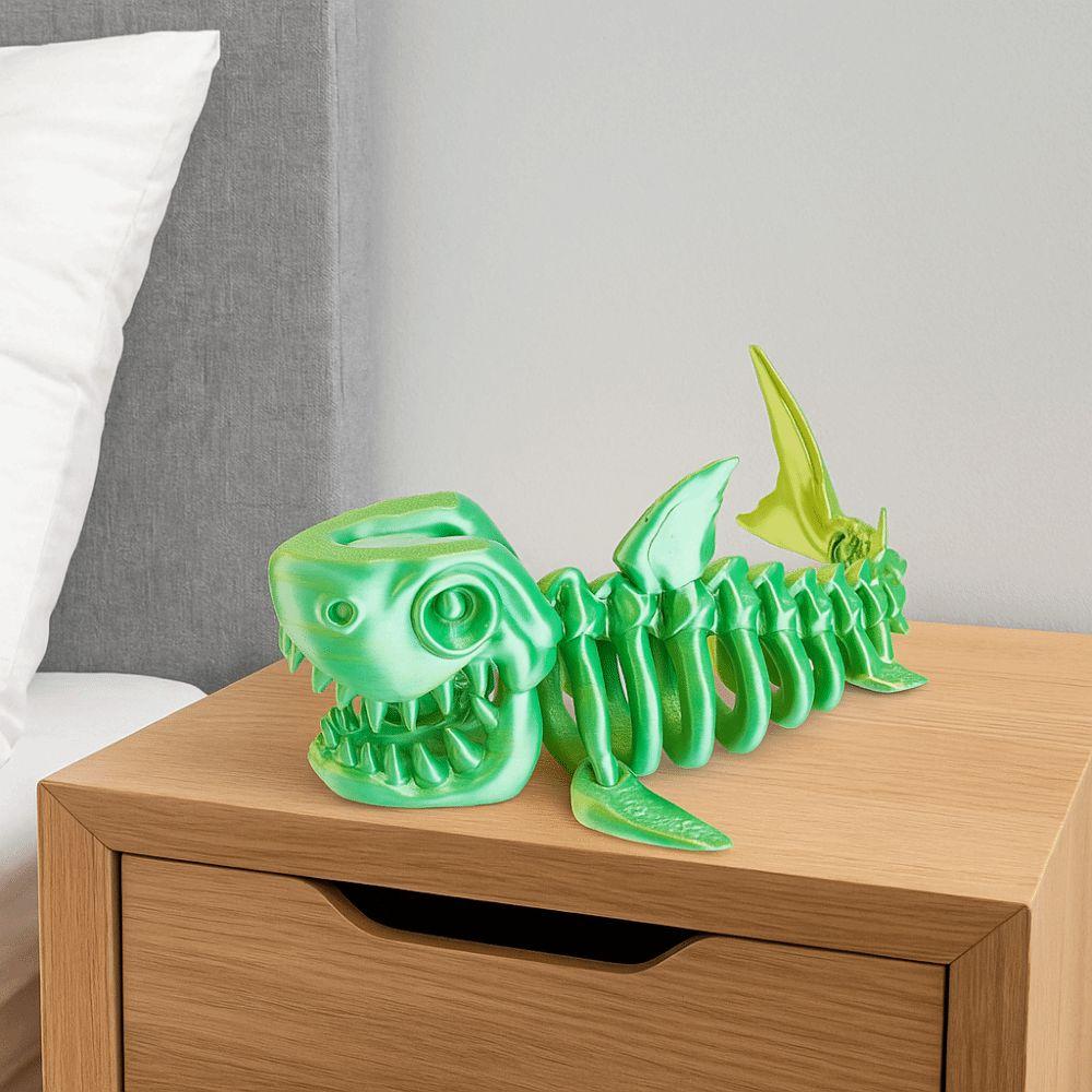 Многосуставная Подвижная 3D-печатная Модель Акулы Ручной работы Имитация Акулы Настольное Украшение