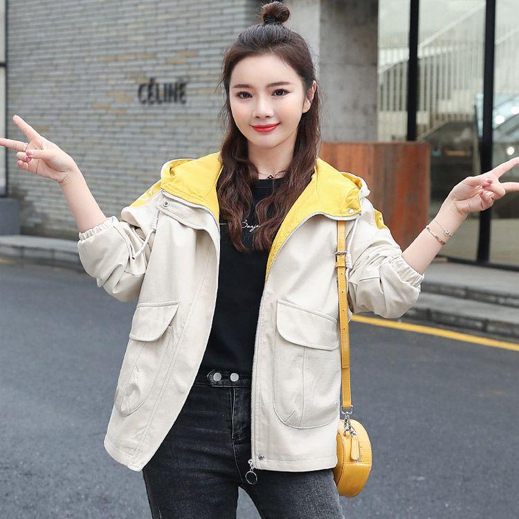 Модный и повседневный короткий плащ для женщин, корейский стиль, весенняя свободная одежда