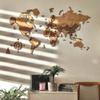 3D Wooden World Map Pattern XIII Country Borders 160X100