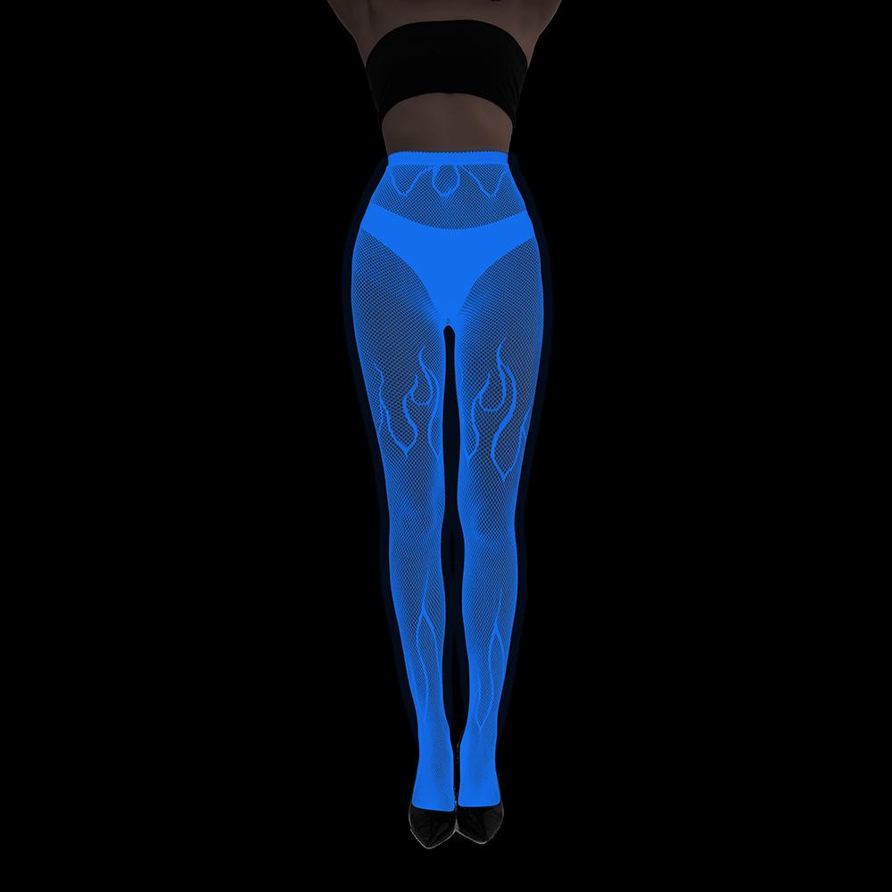 Колготки из сетчатого кружева Blue Light Luminous - сексуальные чулки с татуировкой в европейском и американском стиле