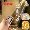 5/10/20 м светодиодный гирляндный светильник с медным проводом USB сказочное праздничное освещение с дистанционным управлением для украшения дома на Рождество, свадьбу и вечеринку