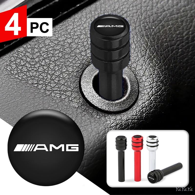 REE4 Car Door Lock Knob Security Knob Pull Pin Accessories For Benz AMG W212 W204 W168 W213 W205 A B E Class CLS CLA CLB GLE Stickers