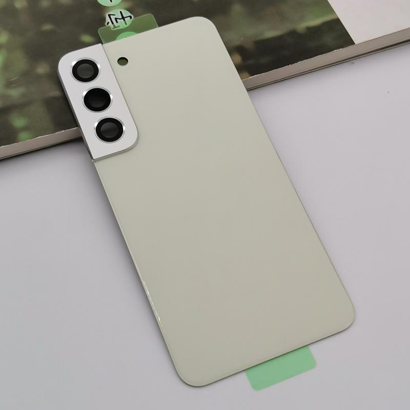 Задняя крышка-дверца аккумулятора из стекла для Samsung Galaxy S22, Запасная крышка заднего корпуса с объективом камеры для телефона S22 S901B 5G