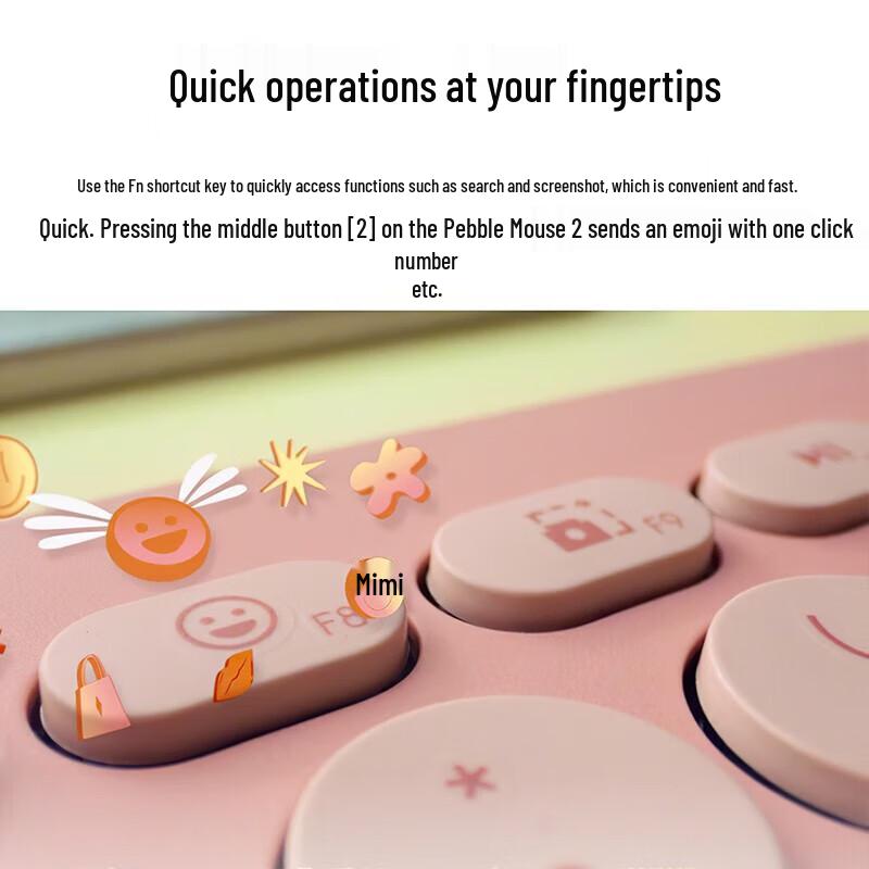 Logitech PEBBLE 2 COMBO Беспроводной Bluetooth Набор Клавиатура Мышь