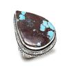 Natural Tibetan Turquoise Gemstone Handmade 925 Sterling Silver Ring Size 9 r1U86