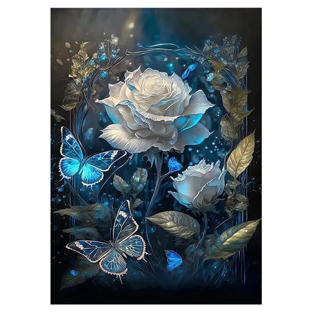 30x40cm Rose Flower Diamond Painting Full Round Square Diamond Living Room Bedroom Decorative Artwork DIY Kit