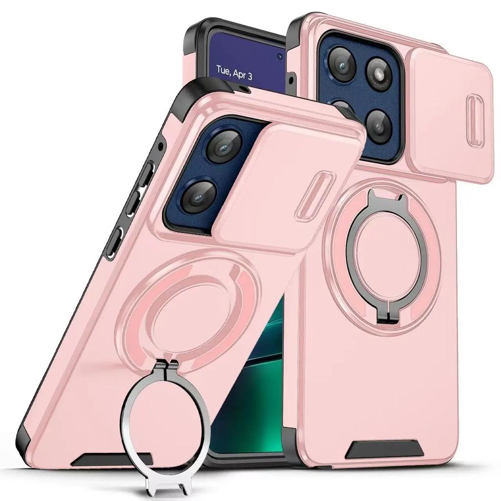 Противоударный магнитный чехол для телефона Motorola moto G 5G G Stylus Power play 5G 2025 Сдвижная защита камеры Кольцо-подставка Защитная крышка