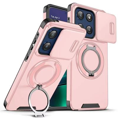 Противоударный магнитный чехол для телефона Motorola moto G 5G G Stylus Power play 5G 2025 Сдвижная защита камеры Кольцо-подставка Защитная крышка