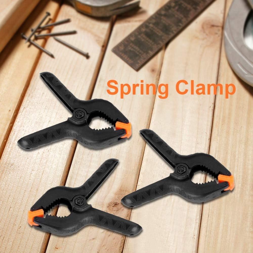 12pcs Black Nylon Spring Clamps 3.5 Inch Woodworking Clamps Versatile Spring Clamps Woodworking