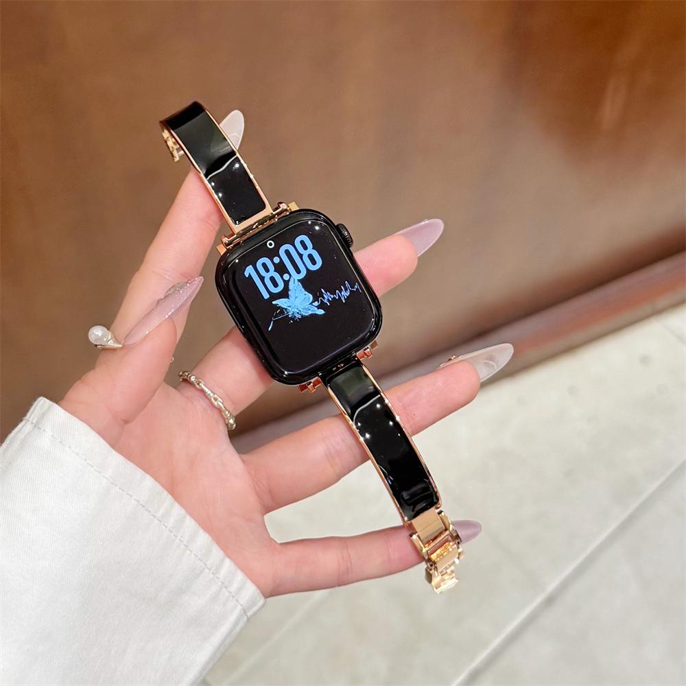 Модная ювелирная пряжка Металлический кожаный ремешок для браслета Xiaomi Mi Band 8 Pro/9 Pro Redmi Watch 4/5/6 Роскошный сменный ремешок