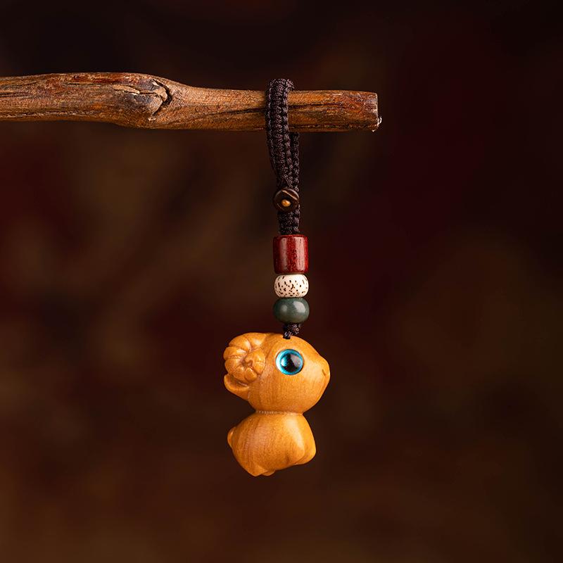 Кольцо для мобильного телефона с надписью «Знак зодиака», уникальный брелок для ключей из сандалового дерева, подвески для автомобильных ключей