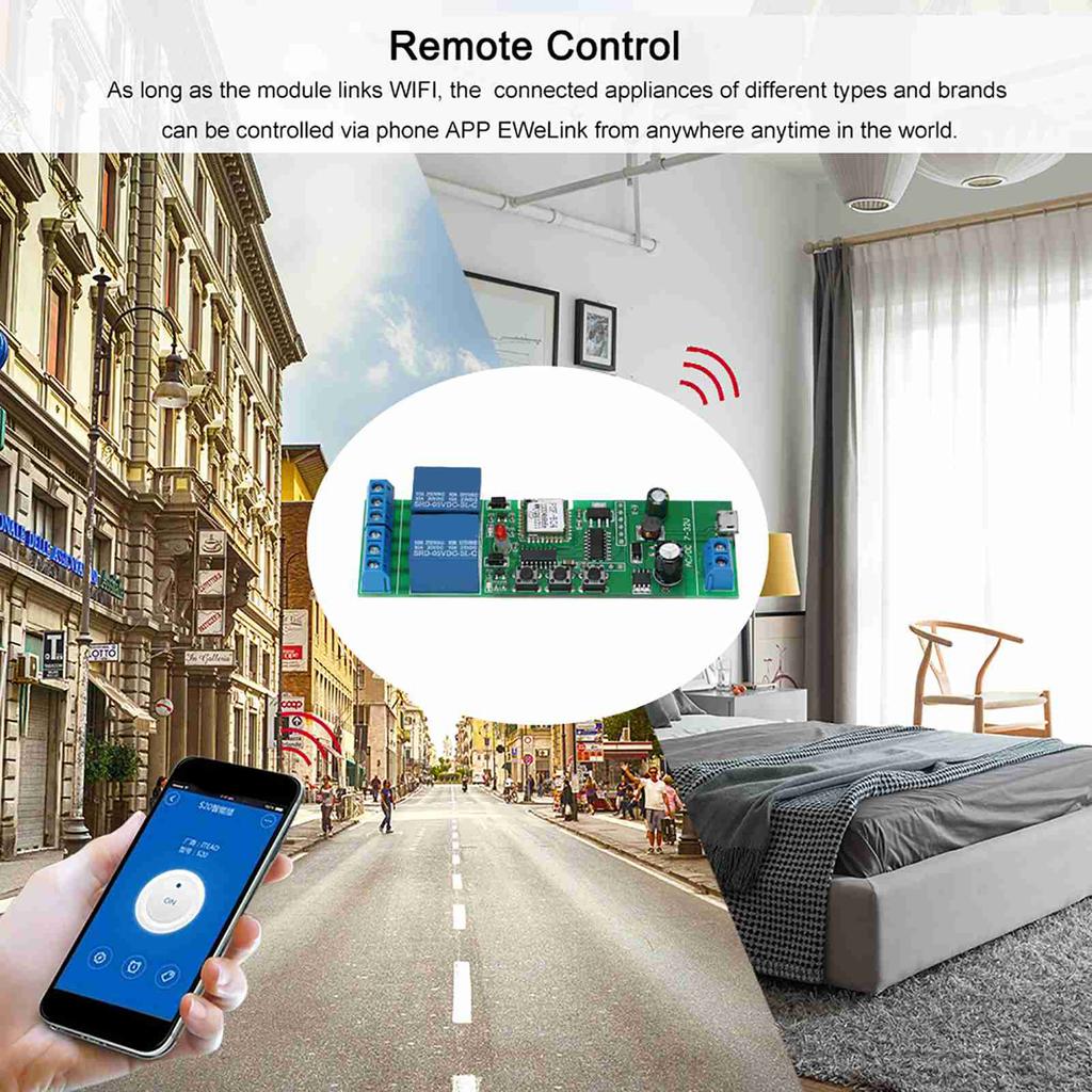   Smart WiFi  ,   Wireless Remote Control Module with Timer and Voice Control, Compatible with for Smart Home  