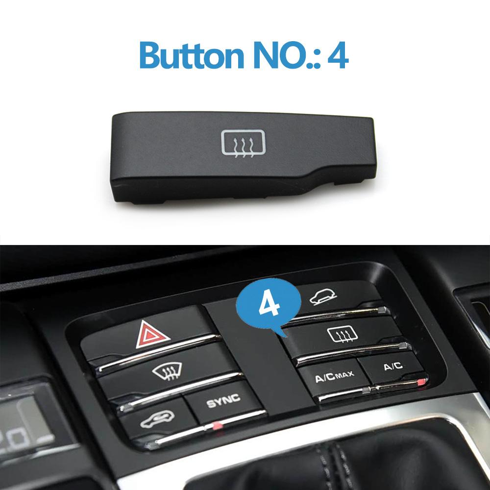 Central Console Harzard Light Door Lock Air Conditioner AC Control Buttons For Porsche Cayenne 7P5 Panamera 970 Macan 95B
