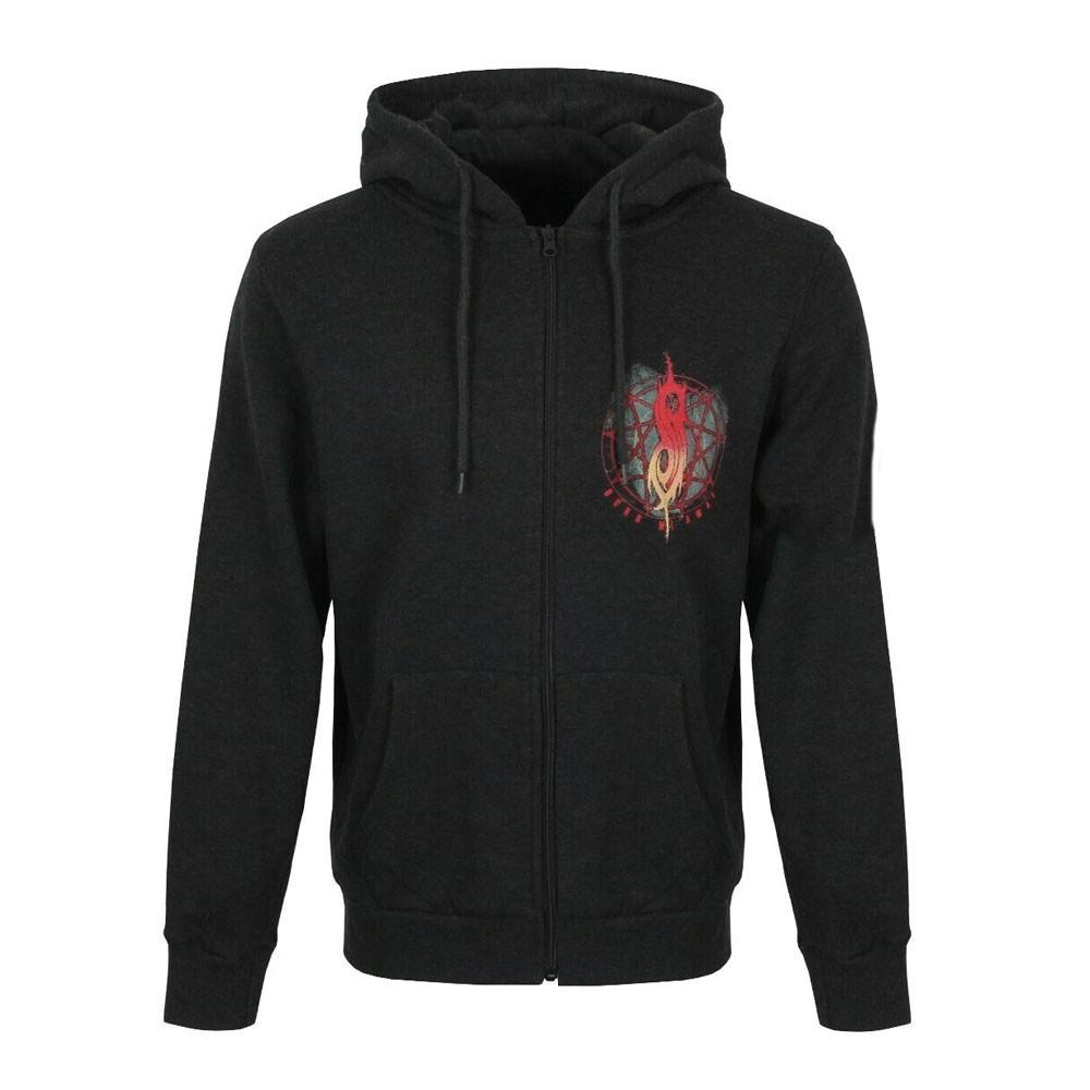 Slipknot Толстовка на молнии унисекс для взрослых Burn Me Away с принтом на спине и полной молнией