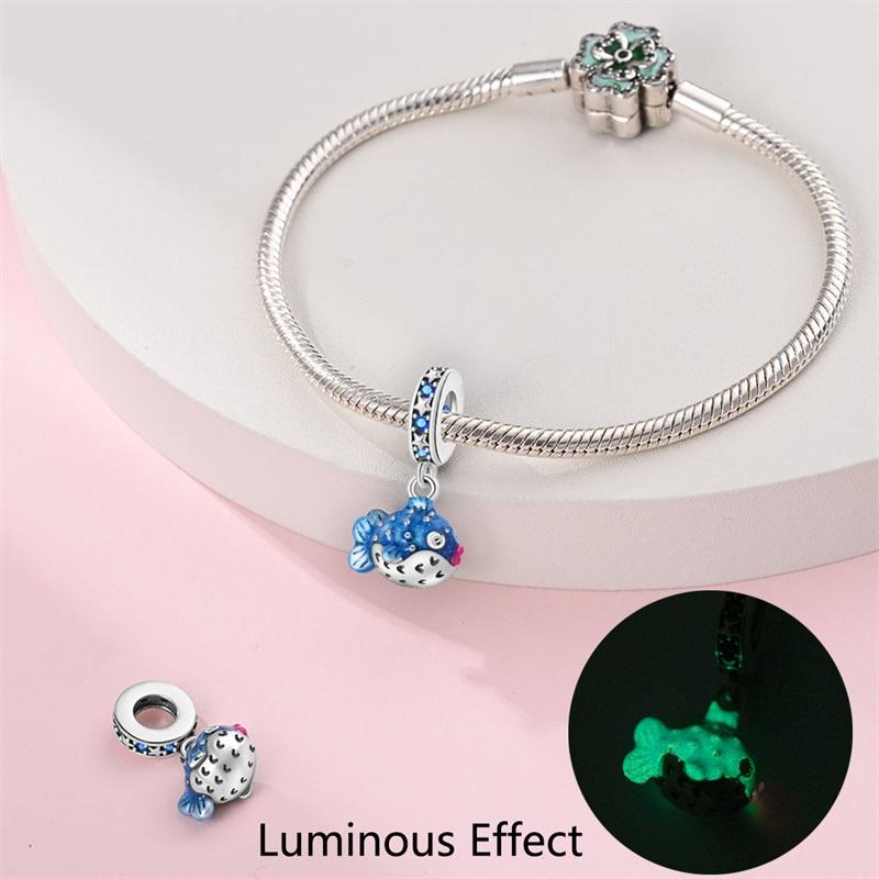 Blue Series Copper Turtle,Whale & Seahorse Dangle Charm Fits Bracelet Kids Ocean Jewelry Accessories