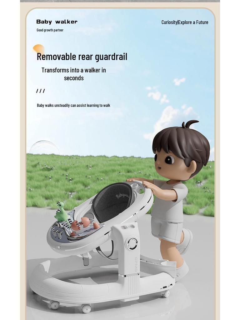 Многофункциональные детские ходунки: Защита от опрокидывания, Предотвращение О-образных ног, Обучение с помощью толкания для мальчиков и девочек