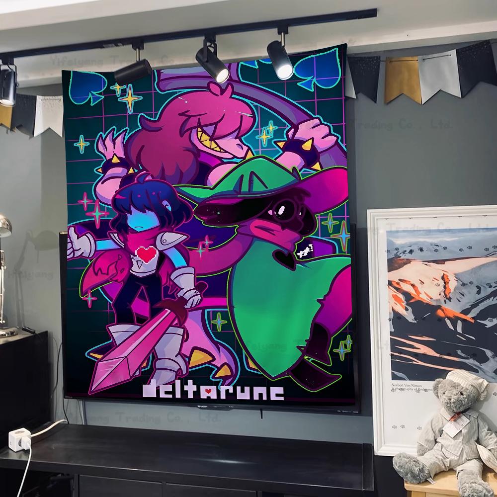 Видеоигра Deltarune Печатный Большой Настенный Гобелен Подвесной Таро Хиппи Настенные Ковры Комнатное Искусство Домашний Декор