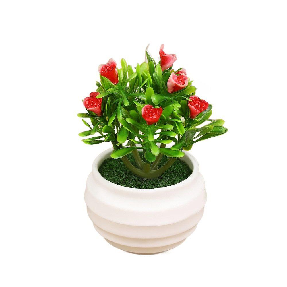 Имитация лилии розы реалистичное растение в горшке яркая искусственная трава в горшке подарок искусственный цветок бонсай