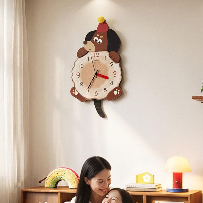 Creative Design Wall Clocks Wooden Interior Cute Modern Wall Clocks Cartoon Living Room Orologio Da Parete Ornaments Home Decor