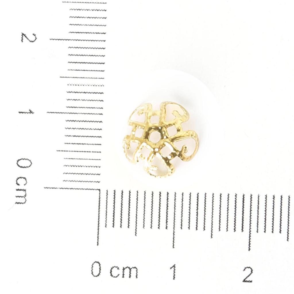 Mix Color Metal Flower Petal End Spacer Hallow Beads Caps Charms Bead Cups For Jewelry Necklace Making Supplie