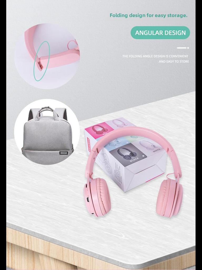 Гарнитура Bluetooth Y08 Heavy Bass Foldable Macaron — беспроводные наушники с креплением на голове