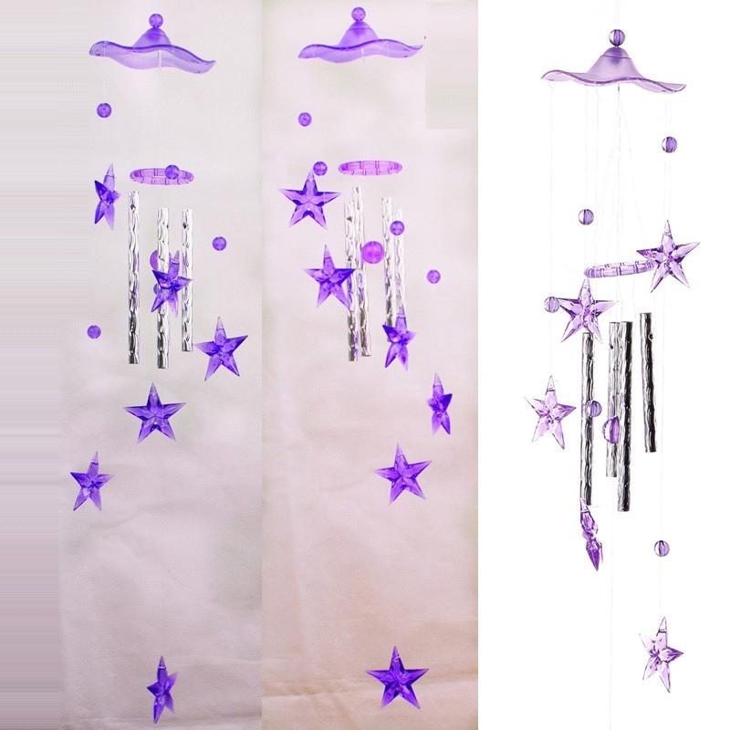 1x Cute Metal Tubes Bell Wind Chimes Garden-Yard Hanging Home Decor Creative Lucky Humming Bird Wind Chimes Bells Hanging Gift