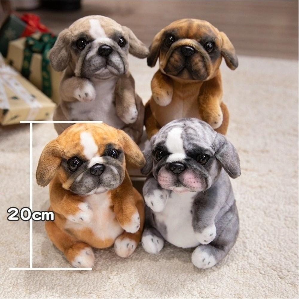Room Decor Puppy Plush Toys Simulation Pug Poodle Sitting Poodle Pug Puppy Stuffed Animal Doll