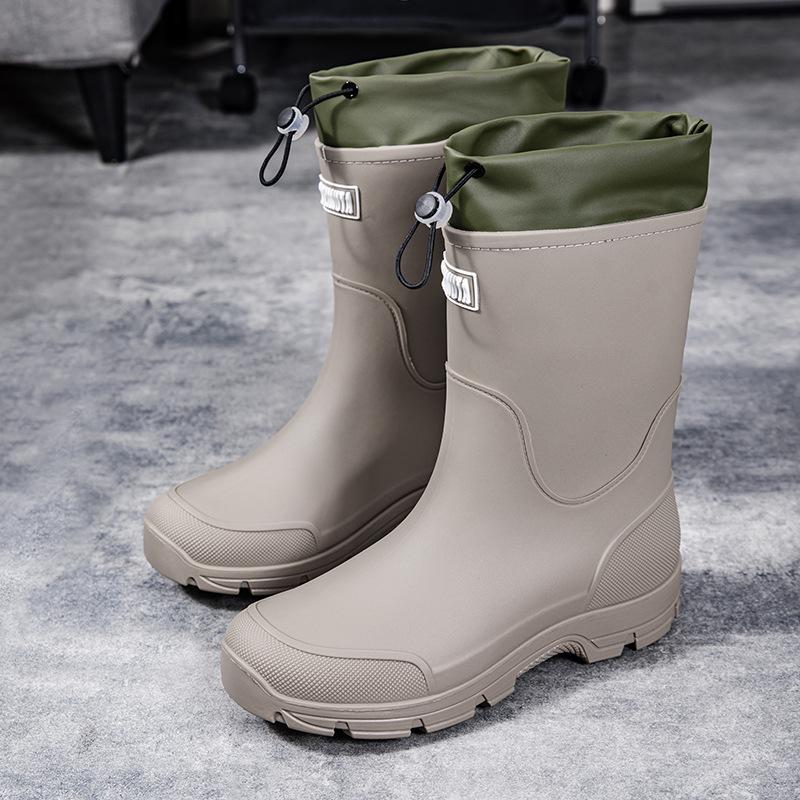 Rain Boots Outdoor Simple Restraint Casual Men and Women Water Shoes Rain Boots Non-slip Waterproof Rainy Day Waterproof Boots