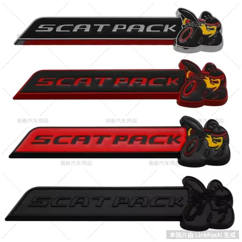 Metal 3D Car Sticker SCATPACK 6.4L Bee Body Decoration Scratch Cover DIY decoration car Accessories