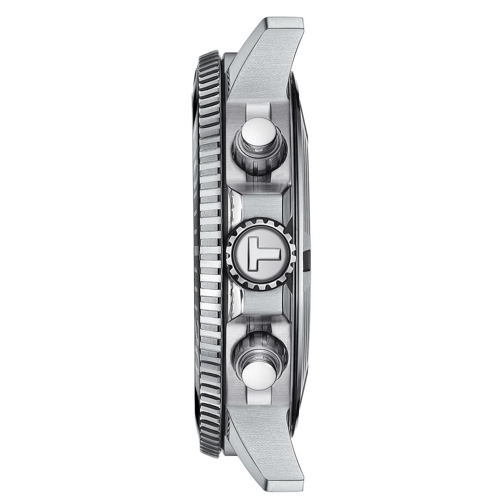 [Tissot] Мужские часы TISSOT Seastar 1000 Хронограф, Резиновый ремешок, T1204171704100, Синий циферблат