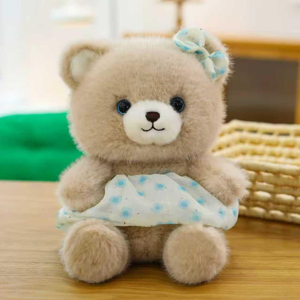 Flower Skirt Small Animal Plush Toy Children's Birthday Gift Wedding Throwing Rabbit Bear Eight Inch Doll