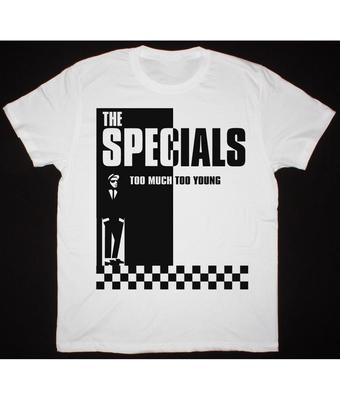 Футболка The Specials Too Much Too Young Men Белая Футболка Все Размеры JM766 Унисекс Футболка