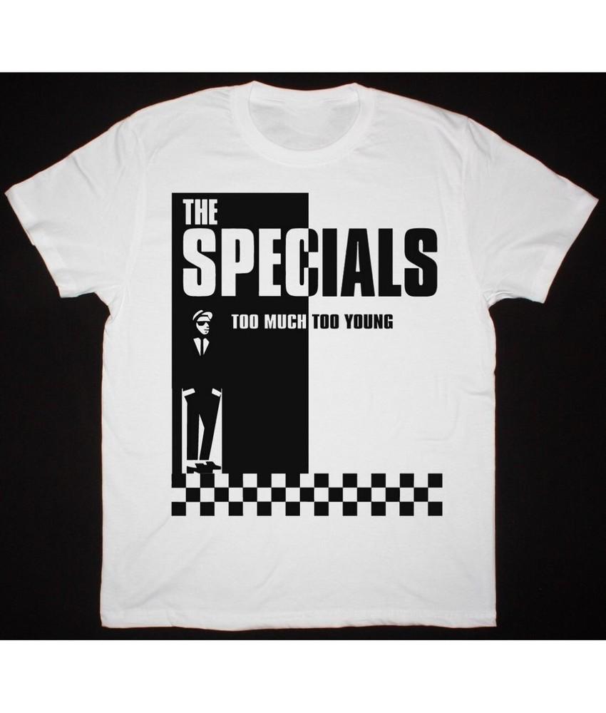 Футболка The Specials Too Much Too Young Men Белая Футболка Все Размеры JM766 Унисекс Футболка