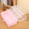 2 Layers Large Capacity Storage Box Foldable Multifunctional Plastic Portable Makeup Hairpin Organizer Nail Art Jewelry Box