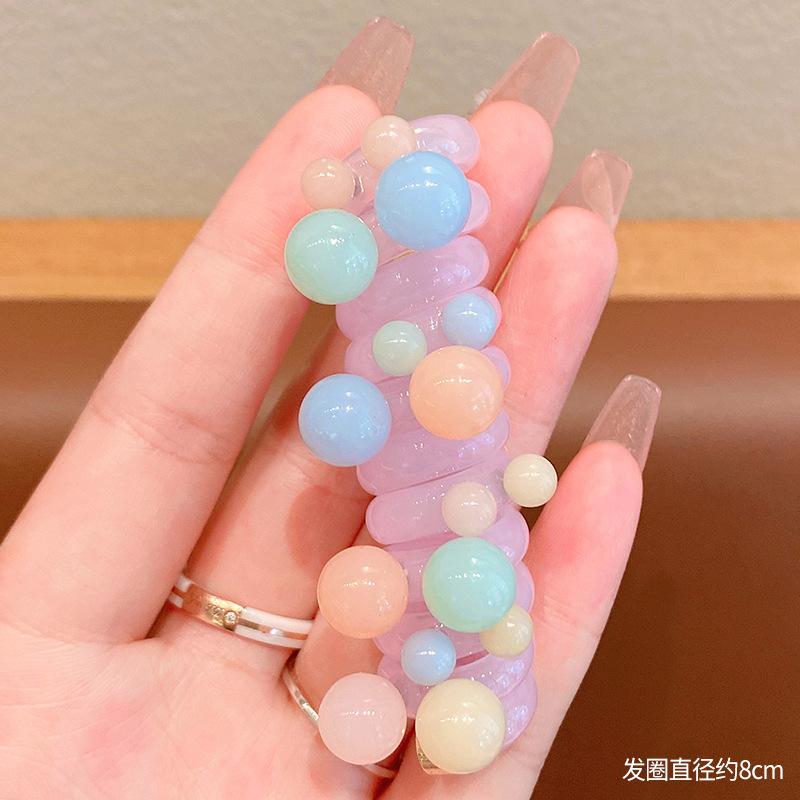 1 шт., новая красивая вышитая бабочка, эластичная спиральная веревка для волос, веревка, хвостик, резинка для волос, головной убор для детей