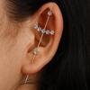 New Ear Needle Wrap Crawler Hook Earrings For Women Surround Auricle Diagonal Stud Earrings Piercing Earrings