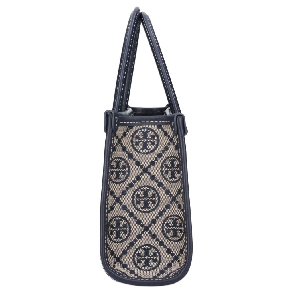 Tory Burch T Monogram Vintage Tote Bag Women Tote Bags Navy-Blue 170503-405